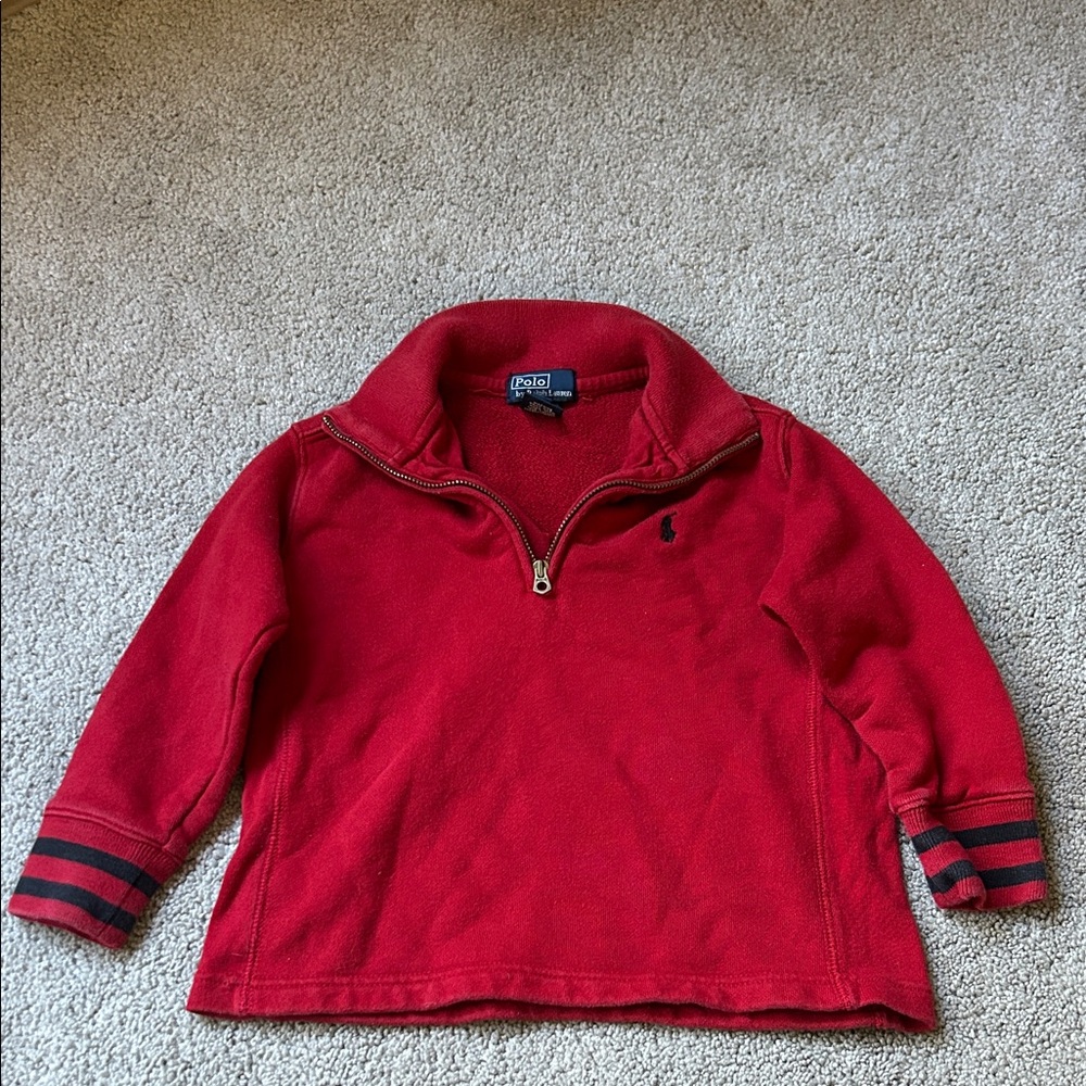 Polo by Ralph Lauren Kids Red Quarter-Zip Sweatshirt